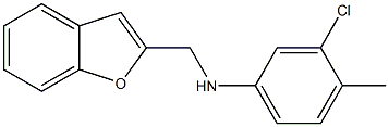 N-(1-benzofuran-2-ylmethyl)-3-chloro-4-methylaniline 化学構造式