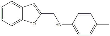 N-(1-benzofuran-2-ylmethyl)-4-methylaniline,,结构式