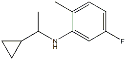 N-(1-cyclopropylethyl)-5-fluoro-2-methylaniline Struktur
