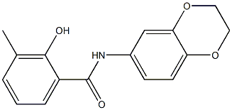 N-(2,3-dihydro-1,4-benzodioxin-6-yl)-2-hydroxy-3-methylbenzamide Structure