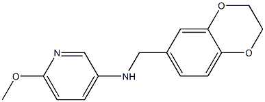 N-(2,3-dihydro-1,4-benzodioxin-6-ylmethyl)-6-methoxypyridin-3-amine Struktur