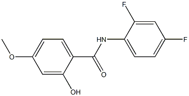 N-(2,4-difluorophenyl)-2-hydroxy-4-methoxybenzamide 结构式