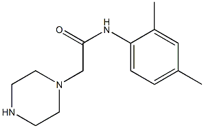 N-(2,4-dimethylphenyl)-2-(piperazin-1-yl)acetamide,,结构式