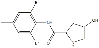 N-(2,6-dibromo-4-methylphenyl)-4-hydroxypyrrolidine-2-carboxamide 化学構造式