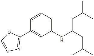 N-(2,6-dimethylheptan-4-yl)-3-(1,3,4-oxadiazol-2-yl)aniline,,结构式