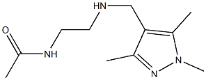 N-(2-{[(1,3,5-trimethyl-1H-pyrazol-4-yl)methyl]amino}ethyl)acetamide 化学構造式