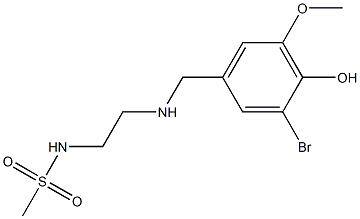 N-(2-{[(3-bromo-4-hydroxy-5-methoxyphenyl)methyl]amino}ethyl)methanesulfonamide Structure