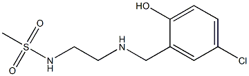 N-(2-{[(5-chloro-2-hydroxyphenyl)methyl]amino}ethyl)methanesulfonamide,,结构式