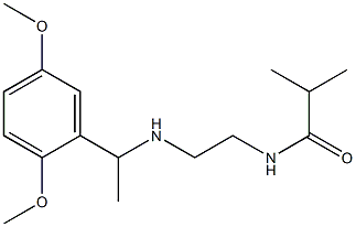 N-(2-{[1-(2,5-dimethoxyphenyl)ethyl]amino}ethyl)-2-methylpropanamide 化学構造式