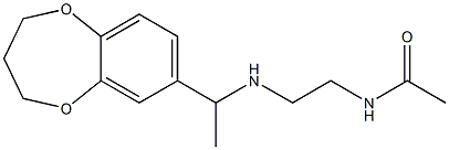 N-(2-{[1-(3,4-dihydro-2H-1,5-benzodioxepin-7-yl)ethyl]amino}ethyl)acetamide,,结构式