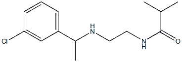 N-(2-{[1-(3-chlorophenyl)ethyl]amino}ethyl)-2-methylpropanamide Struktur