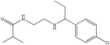 N-(2-{[1-(4-chlorophenyl)propyl]amino}ethyl)-2-methylpropanamide Structure