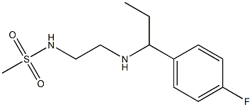 N-(2-{[1-(4-fluorophenyl)propyl]amino}ethyl)methanesulfonamide 化学構造式