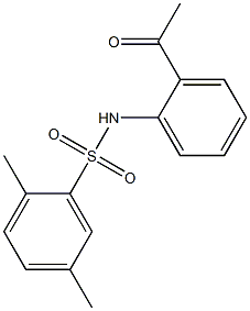 N-(2-acetylphenyl)-2,5-dimethylbenzene-1-sulfonamide Structure