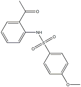 N-(2-acetylphenyl)-4-methoxybenzene-1-sulfonamide 结构式