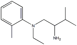 N-(2-amino-3-methylbutyl)-N-ethyl-2-methylaniline Struktur