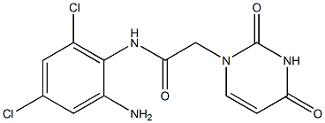 N-(2-amino-4,6-dichlorophenyl)-2-(2,4-dioxo-1,2,3,4-tetrahydropyrimidin-1-yl)acetamide 化学構造式