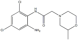 N-(2-amino-4,6-dichlorophenyl)-2-(2-methylmorpholin-4-yl)acetamide,,结构式