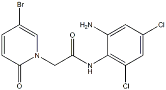 N-(2-amino-4,6-dichlorophenyl)-2-(5-bromo-2-oxo-1,2-dihydropyridin-1-yl)acetamide Struktur