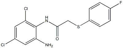N-(2-amino-4,6-dichlorophenyl)-2-[(4-fluorophenyl)sulfanyl]acetamide