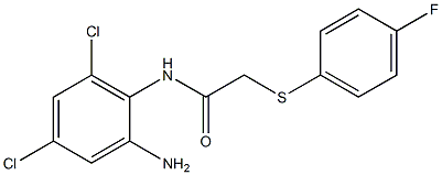 N-(2-amino-4,6-dichlorophenyl)-2-[(4-fluorophenyl)sulfanyl]acetamide|