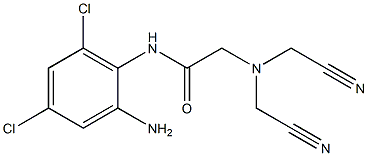 N-(2-amino-4,6-dichlorophenyl)-2-[bis(cyanomethyl)amino]acetamide 化学構造式