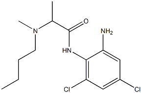 N-(2-amino-4,6-dichlorophenyl)-2-[butyl(methyl)amino]propanamide Struktur