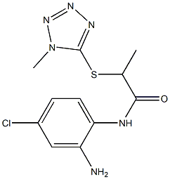 N-(2-amino-4-chlorophenyl)-2-[(1-methyl-1H-1,2,3,4-tetrazol-5-yl)sulfanyl]propanamide Struktur
