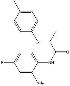 N-(2-amino-4-fluorophenyl)-2-[(4-methylphenyl)sulfanyl]propanamide Structure