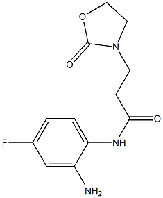 N-(2-amino-4-fluorophenyl)-3-(2-oxo-1,3-oxazolidin-3-yl)propanamide Structure