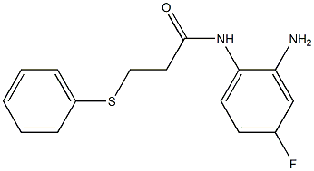 N-(2-amino-4-fluorophenyl)-3-(phenylsulfanyl)propanamide Struktur