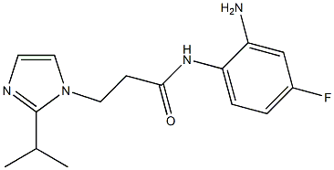 N-(2-amino-4-fluorophenyl)-3-[2-(propan-2-yl)-1H-imidazol-1-yl]propanamide 结构式