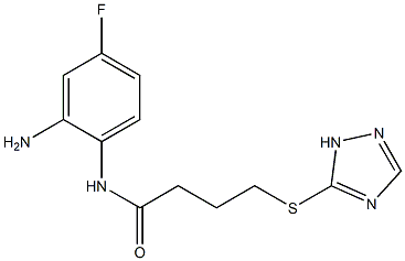N-(2-amino-4-fluorophenyl)-4-(1H-1,2,4-triazol-5-ylsulfanyl)butanamide Struktur