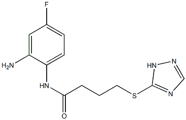 N-(2-amino-4-fluorophenyl)-4-(1H-1,2,4-triazol-5-ylsulfanyl)butanamide