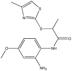 N-(2-amino-4-methoxyphenyl)-2-[(4-methyl-1,3-thiazol-2-yl)sulfanyl]propanamide Structure