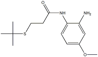 N-(2-amino-4-methoxyphenyl)-3-(tert-butylsulfanyl)propanamide 结构式