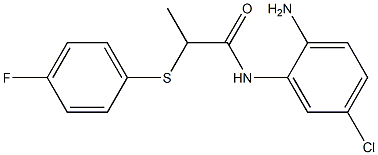 N-(2-amino-5-chlorophenyl)-2-[(4-fluorophenyl)sulfanyl]propanamide,,结构式