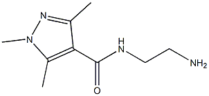 N-(2-aminoethyl)-1,3,5-trimethyl-1H-pyrazole-4-carboxamide 化学構造式