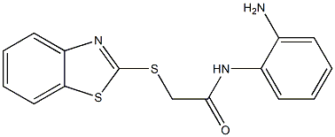 N-(2-aminophenyl)-2-(1,3-benzothiazol-2-ylsulfanyl)acetamide,,结构式