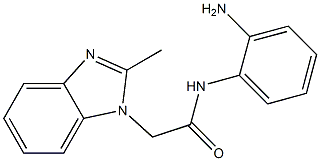 N-(2-aminophenyl)-2-(2-methyl-1H-1,3-benzodiazol-1-yl)acetamide 化学構造式