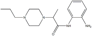 N-(2-aminophenyl)-2-(4-propylpiperazin-1-yl)propanamide 化学構造式