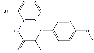 N-(2-aminophenyl)-2-[(4-methoxyphenyl)sulfanyl]propanamide 化学構造式