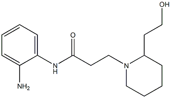 N-(2-aminophenyl)-3-[2-(2-hydroxyethyl)piperidin-1-yl]propanamide,,结构式