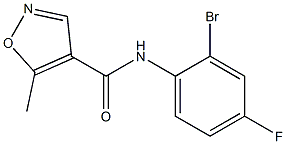 N-(2-bromo-4-fluorophenyl)-5-methyl-1,2-oxazole-4-carboxamide 化学構造式