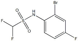 N-(2-bromo-4-fluorophenyl)difluoromethanesulfonamide 化学構造式