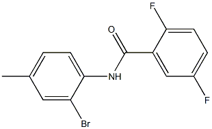 N-(2-bromo-4-methylphenyl)-2,5-difluorobenzamide Struktur