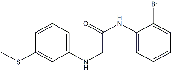 N-(2-bromophenyl)-2-{[3-(methylsulfanyl)phenyl]amino}acetamide,,结构式