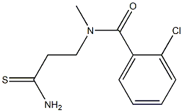 N-(2-carbamothioylethyl)-2-chloro-N-methylbenzamide 化学構造式