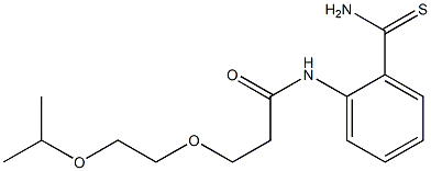 N-(2-carbamothioylphenyl)-3-[2-(propan-2-yloxy)ethoxy]propanamide 化学構造式