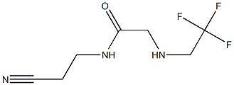 N-(2-cyanoethyl)-2-[(2,2,2-trifluoroethyl)amino]acetamide,,结构式